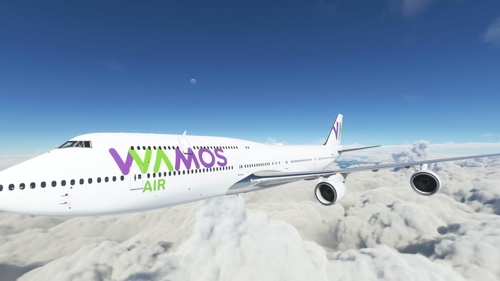 Asobo B747-8i Wamos Air EC-MXN | Fictional | 4K | [No mirroring] | Discontinued