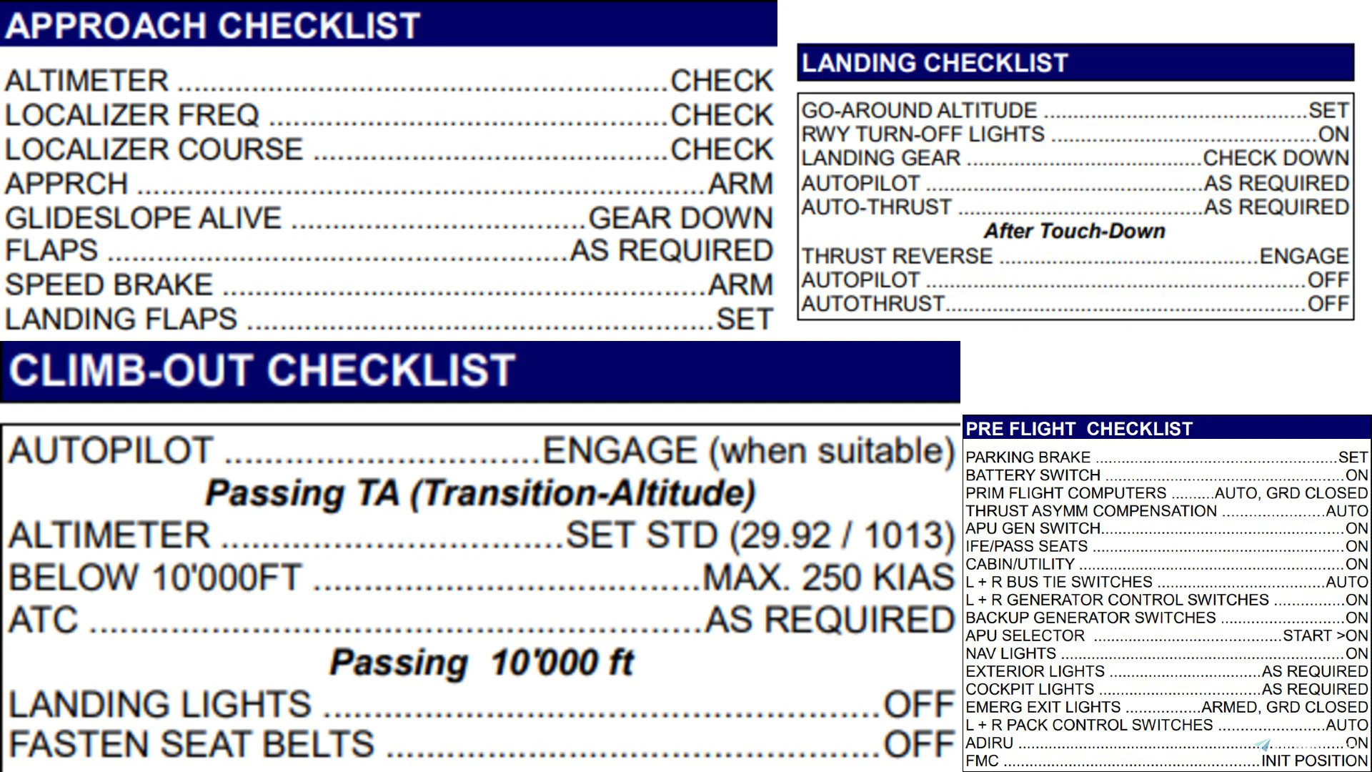Boeing 777 General Checklist - Image 1