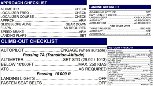 Boeing 777 General Checklist