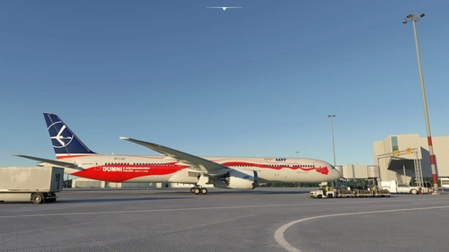 Boeing 787-9 LOT-LSC  no mirrored  engine and dirty wing:)