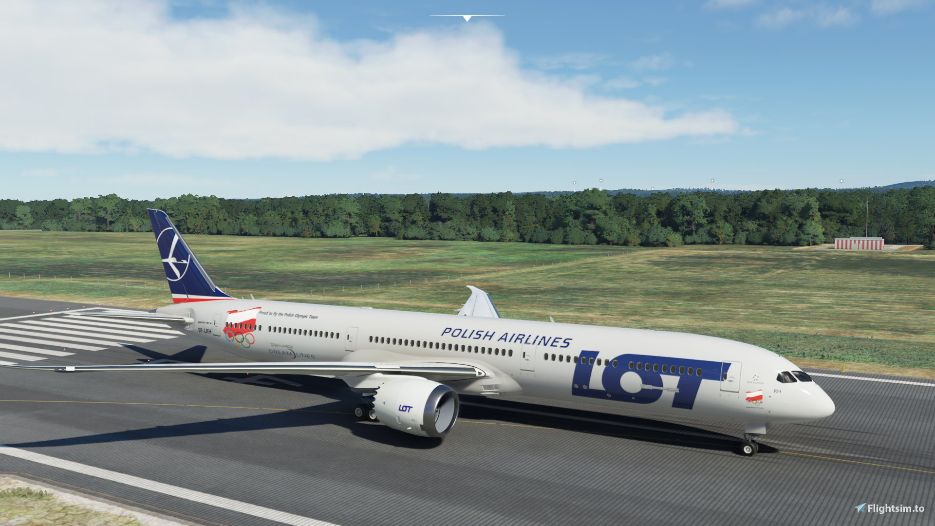 Boeing 787-8 LOT-LRH no mirrored engine and dirty wing - Image 1