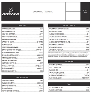 Boeing 787 General Checklist thumbnail 3