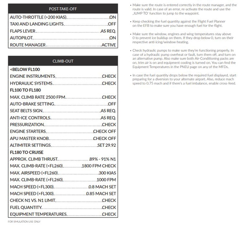 Boeing 787 General Checklist