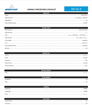 Boeing 787 General Checklist thumbnail 2