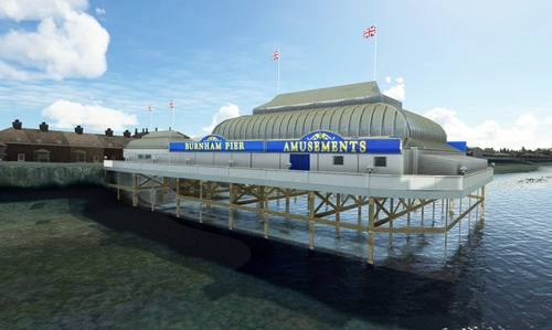 Burnham Pier, Burnham-on-sea, Somerset, UK. Handcrafted for MSFS