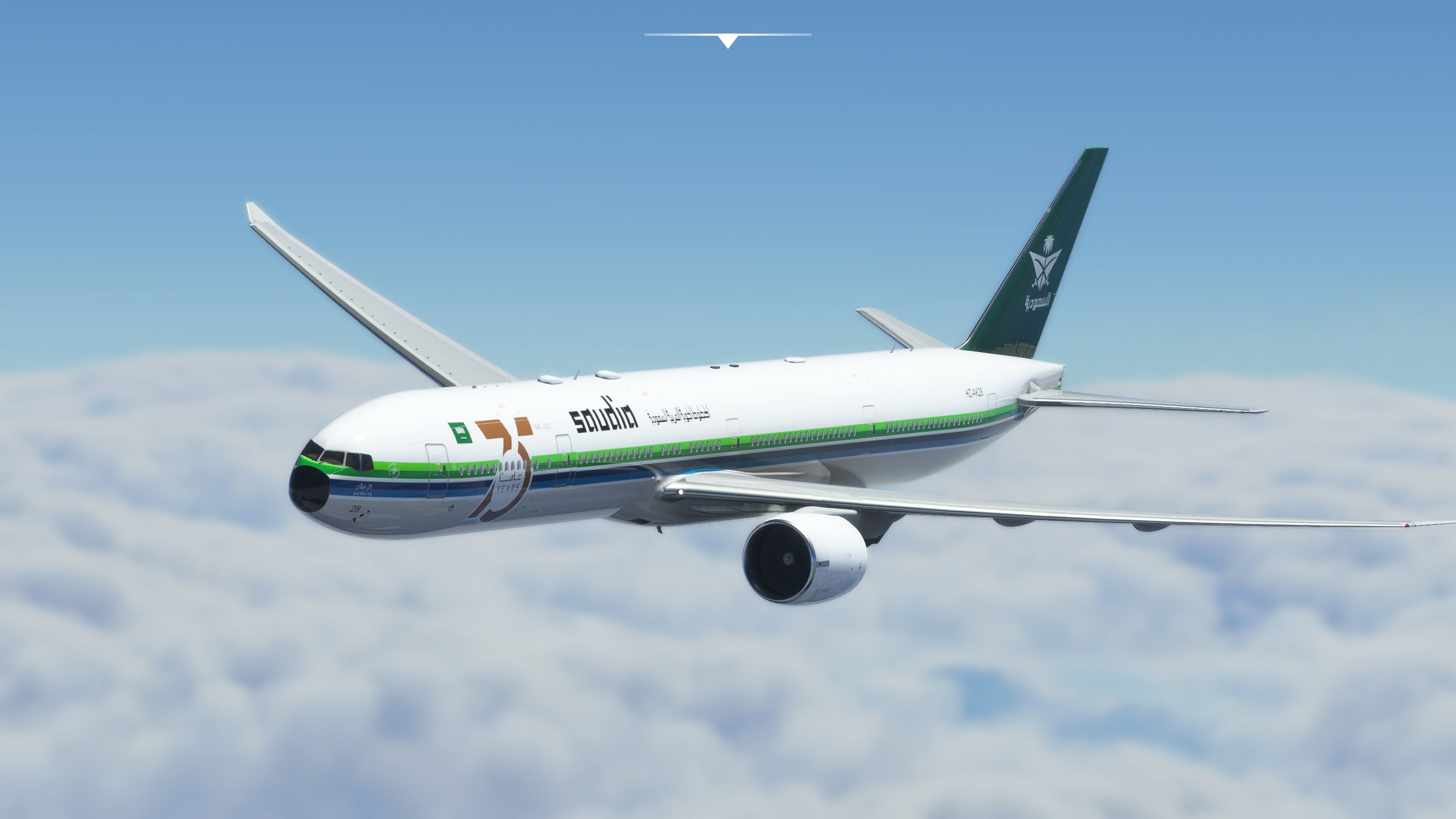 Captain Sim B777-300ER Saudia 75 Years anniversary (HZ-AK28) - Image 1