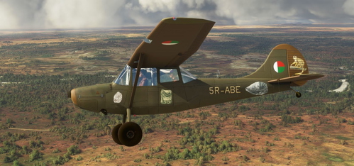 Cessna Bird Dog L-19A Madagascar 5R-ABE with tundra wheels
