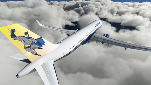 FBW A32NX A320 Caledonian Airways + Batman