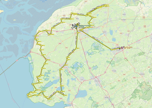 Flight plan Elfstedentocht ( eleven city iceskating course)