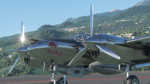 Flying Iron Lockheed P-38L Lightning - N25Y - Flying Bulls (Red Bull) Livery thumbnail 1