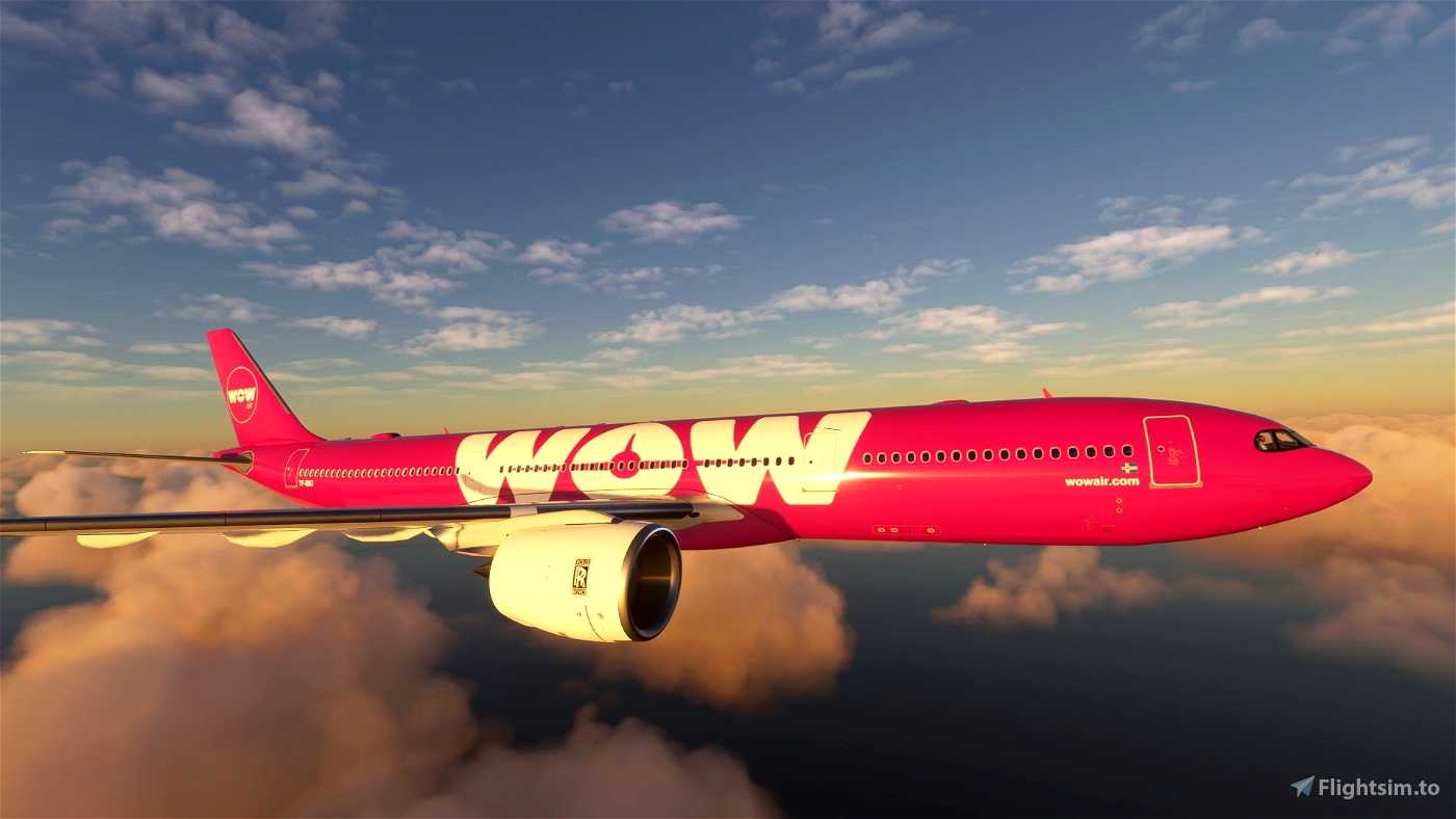 headwind Airbus A330-900neo WOW Air TF-BIG, 4K for Microsoft Flight  Simulator