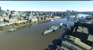 HMS Belfast. moored on the River Thames, London thumbnail 3
