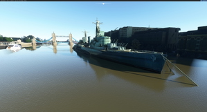 HMS Belfast. moored on the River Thames, London thumbnail 2