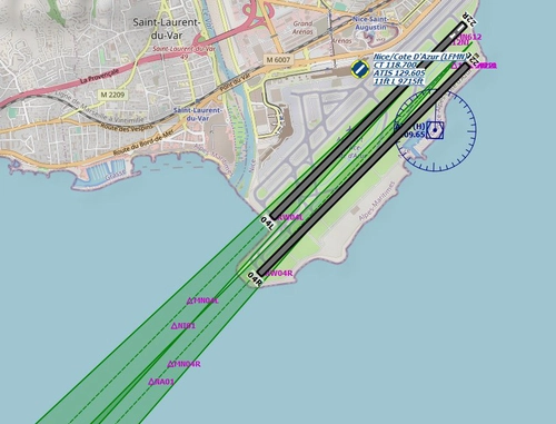 Nice LFMN ILS 4R approach fix