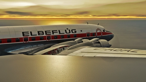 PMDG DC-6B - Elbeflug