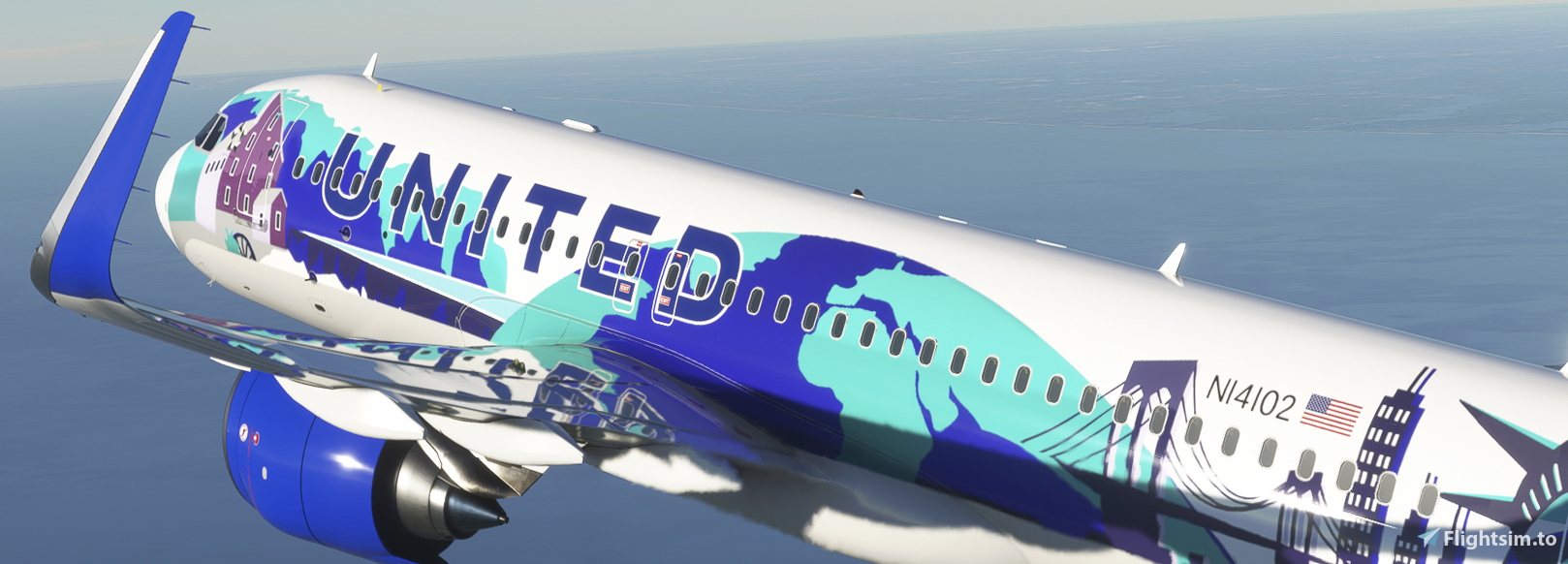 [A32NX] UNITED AIRLINES N14102 Her Art NewYork/NewJersey Livery 8K - Image 1
