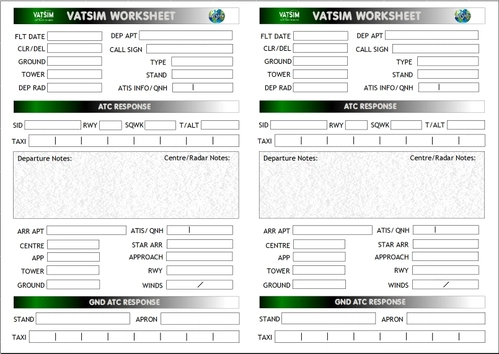 VATSIM (& SayIntentions.AI) WORKSHEET