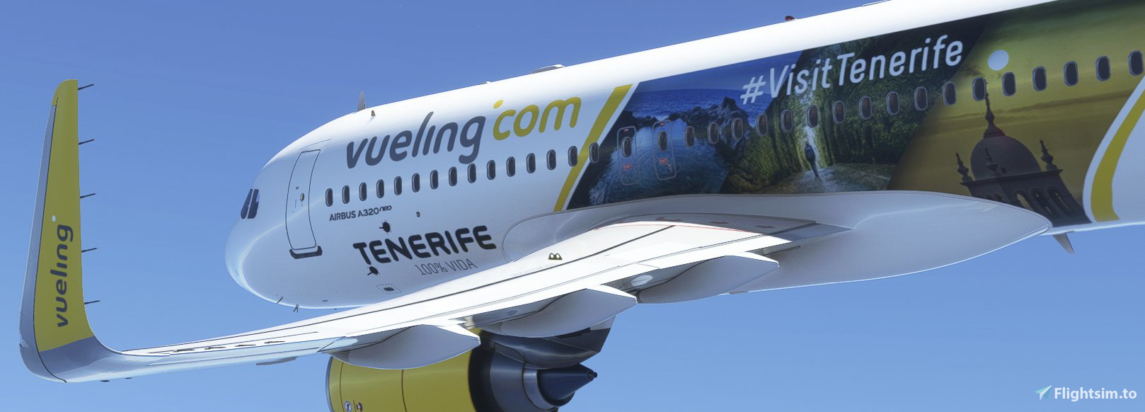 A32NX Vueling EC-NIX "TENERIFE" Sticker 8K - Image 1