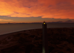 Blåvand Lighthouse - Danish west coast / North sea including WW2 Bunkers on the beach. thumbnail 3