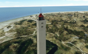 Blåvand Lighthouse - Danish west coast / North sea including WW2 Bunkers on the beach. thumbnail 2