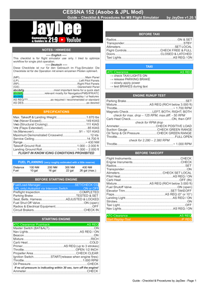Cessna 152 - Checklist & Procedures thumbnail 3