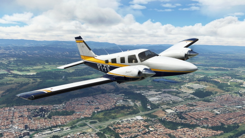 Dark Blue with Yellow Livery for Carenado Seneca