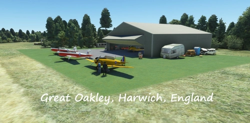 EGLI Great Oakley Airstrip Airfield, Harwich, England for Neil's Farm Strip Users