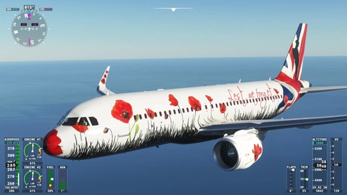 FBW A320nx Lest We Forget Remembrance Livery  