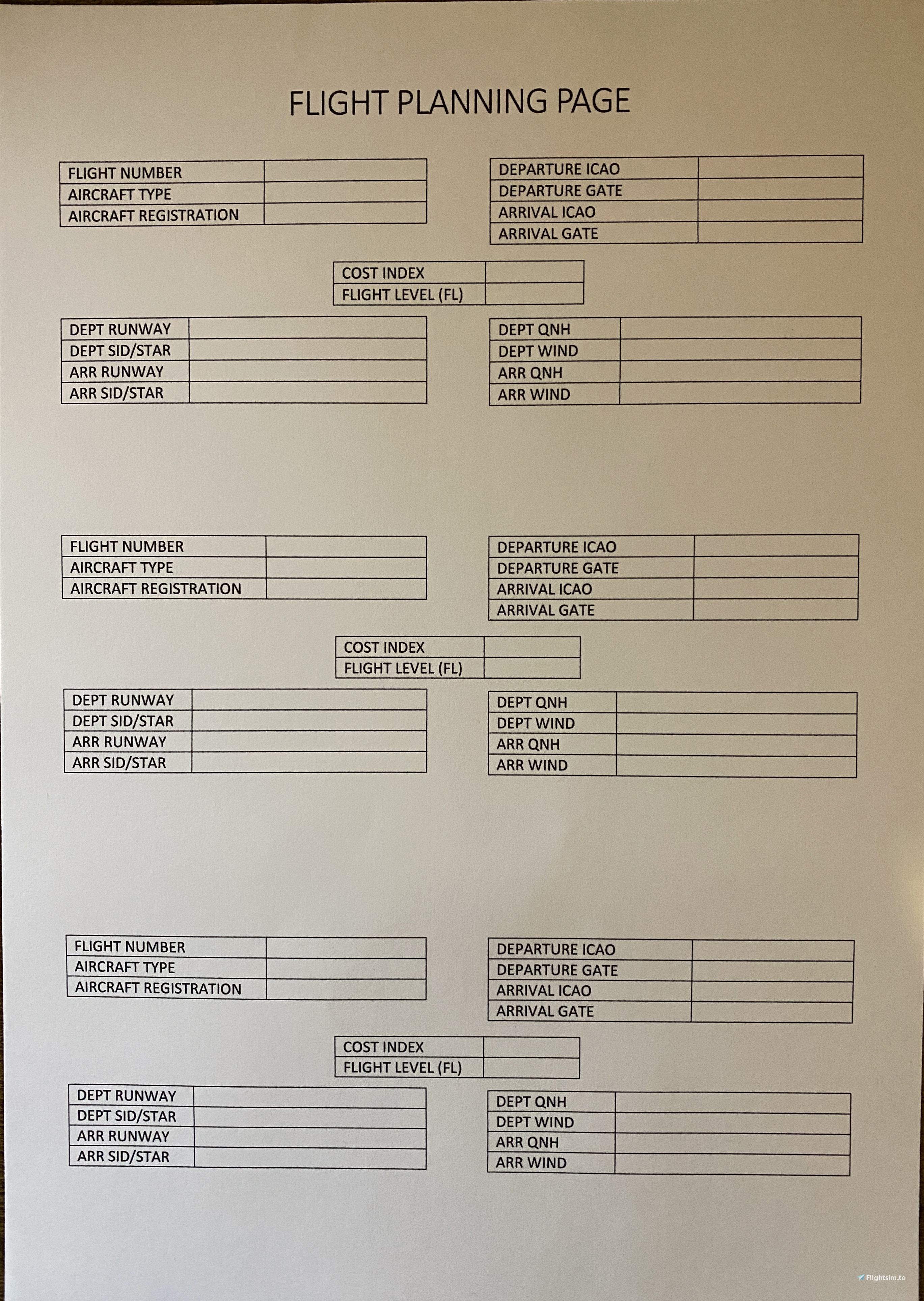 Flights Generator.pdf Flight Planning Print Out Page - Basic Information - MSFS Add-on ...