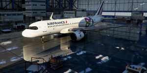 [A32NX] FlyByWire | Airbus A320neo Air France F-HEPG with mask in 8k thumbnail 1