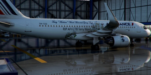 [A32NX] FlyByWire | Airbus A320neo Special livery Air France TW-7232 with mask in 8k
