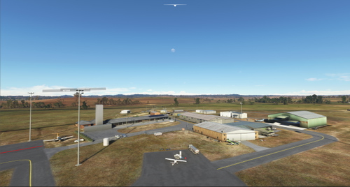Goulburn Airport with Rocky Hill War Memorial