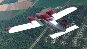 Grey Stripes with Red Livery for Carenado Seneca thumbnail 3