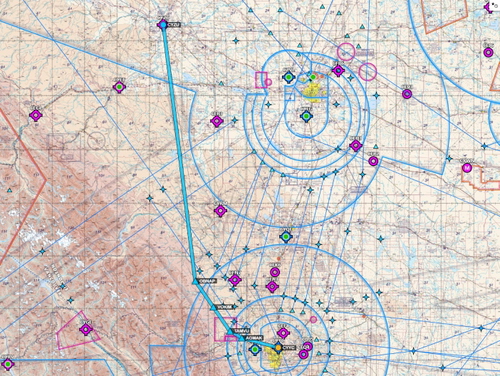 IFR GPS Flightplan route Calgary to Whitecourt