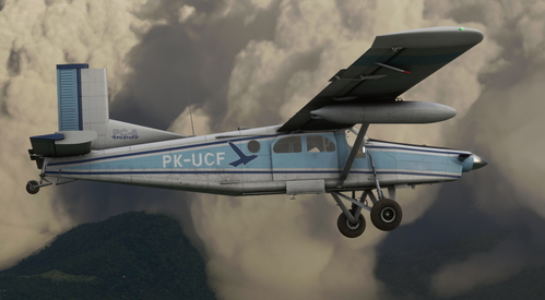 MilViz Pilatus PC-6 Turbo Porter - PK-UCF tail logo correction