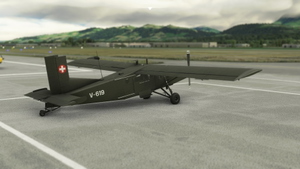 Milviz Pilatus PC-6 Turbo Porter V-619 Swiss Air Force thumbnail 2