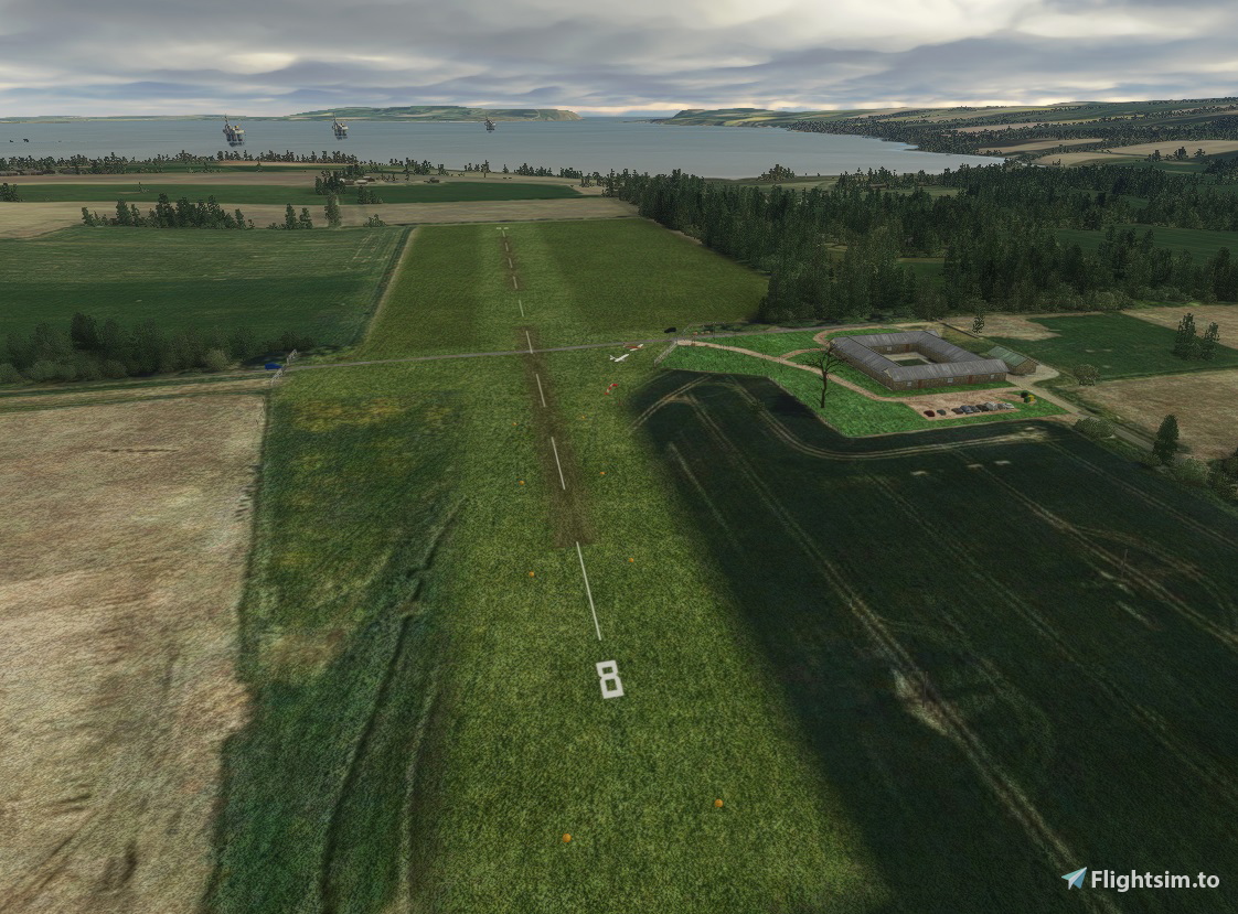 NHMS Newhall Mains Hotel Airfield, Scotland, UK. + Landable Oil platforms in Cromarty Firth. (New) - Image 1