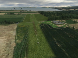 NHMS Newhall Mains Hotel Airfield, Scotland, UK. + Landable Oil platforms in Cromarty Firth. (New) thumbnail 1