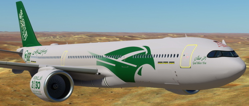 Royal Saudi Air Force A330MRTT (2403) 88th National Day special livery Headwind A330neo-900 [8K]