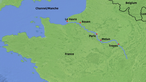the river Seine from source to sea