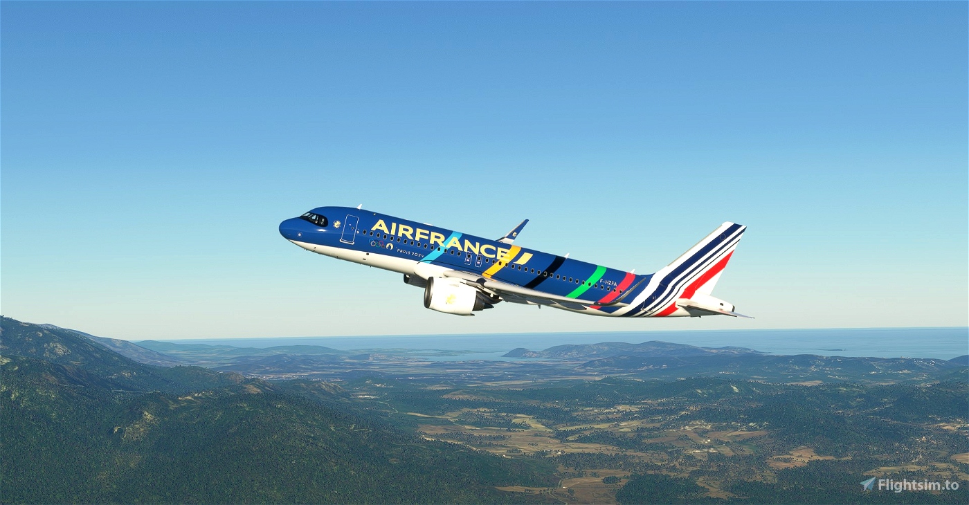 [A32NX] Air France "Olympic Games 2024 / Jeux Olympiques 2024" concept Microsoft Flight Simulator