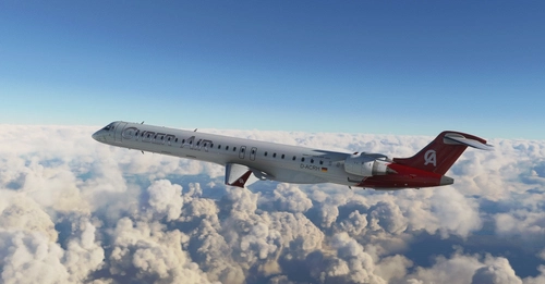 Aerosoft CRJ 1000 Livery of Cyber Air Virtual Airlines with German registration D-ACRH