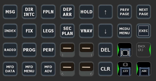 Aerosoft CRJ MCDU Panels for Streamdeck XL (for LORBYs AAO SD plugin)