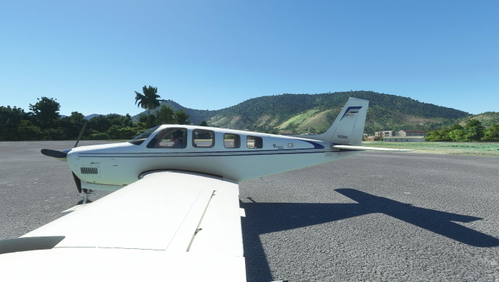 Asobo Beechcraft G36 fictional repaint based on the  "Beechcraft Debonair 35-B33 N33MZ"