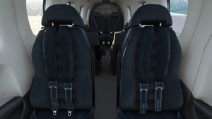 Asobo TBM 930 - Alcantara Seats with orange or blue stitches thumbnail 1
