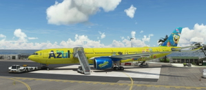 SpongeBob Azul Eco livery (PR-BOB) A330-900Neo Headwind [8K] thumbnail 4