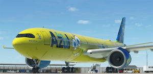 SpongeBob Azul Eco livery (PR-BOB) A330-900Neo Headwind [8K] thumbnail 1