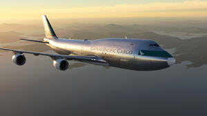 Boeing 747-8 Cathay Pacific Cargo Bare Metal [No Text Mirroring]  thumbnail 4