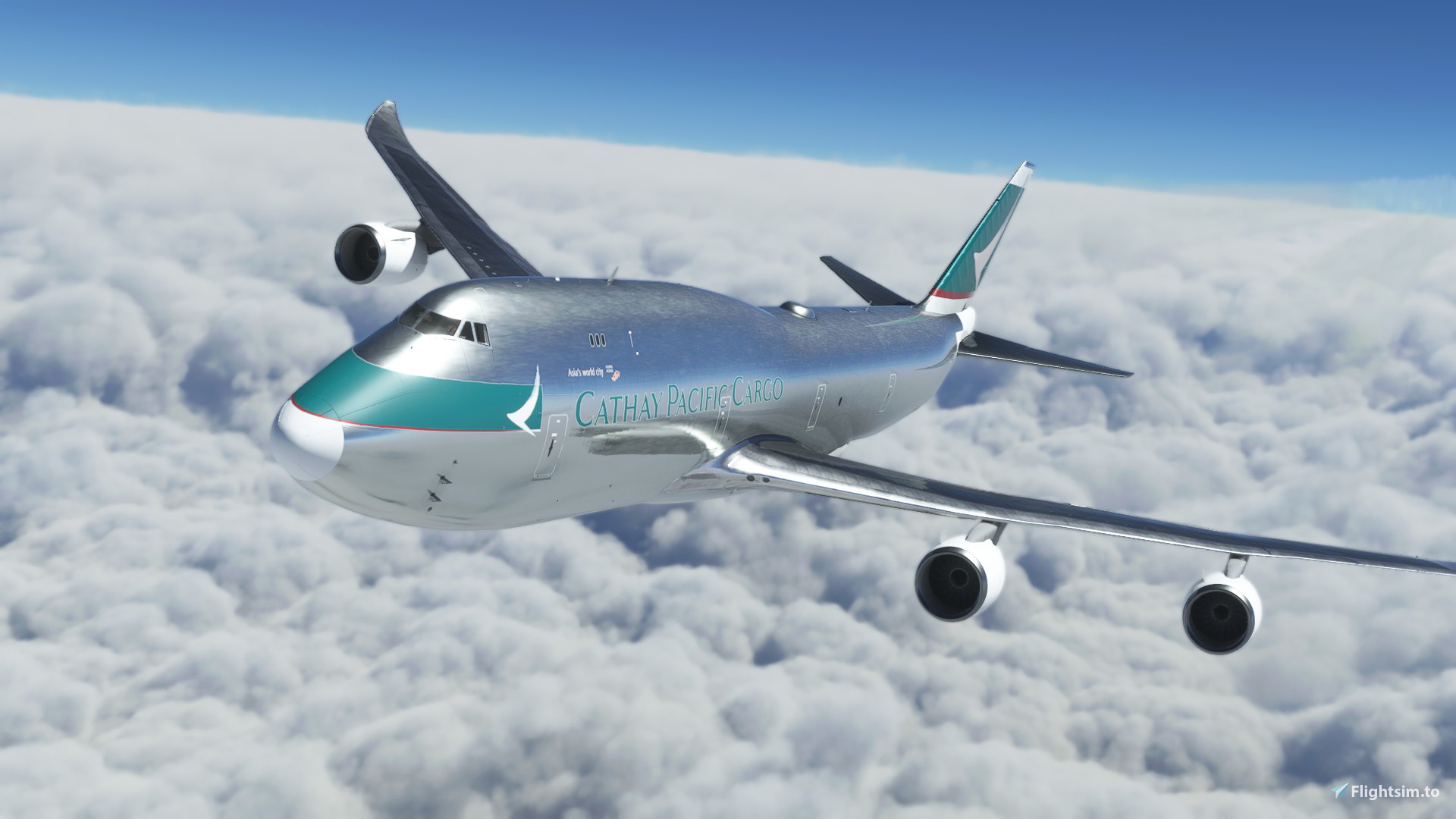 Boeing 747-8 Cathay Pacific Cargo Bare Metal [No Text Mirroring]  - Image 1