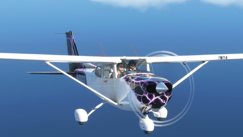 Cessna 172 (classic) purple STRIKER + interoir